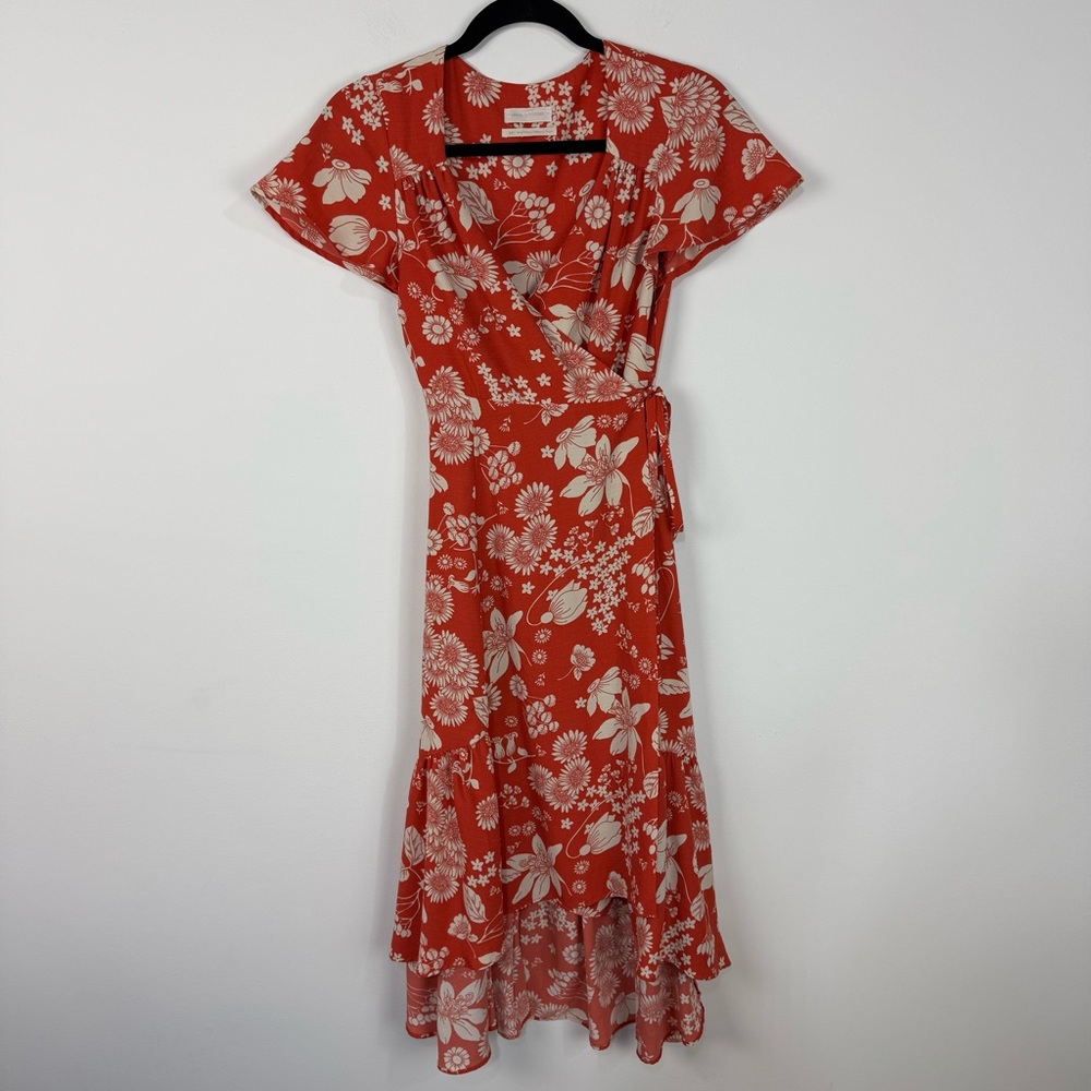 Urban Outfitters Floral Midi Wrap Dress